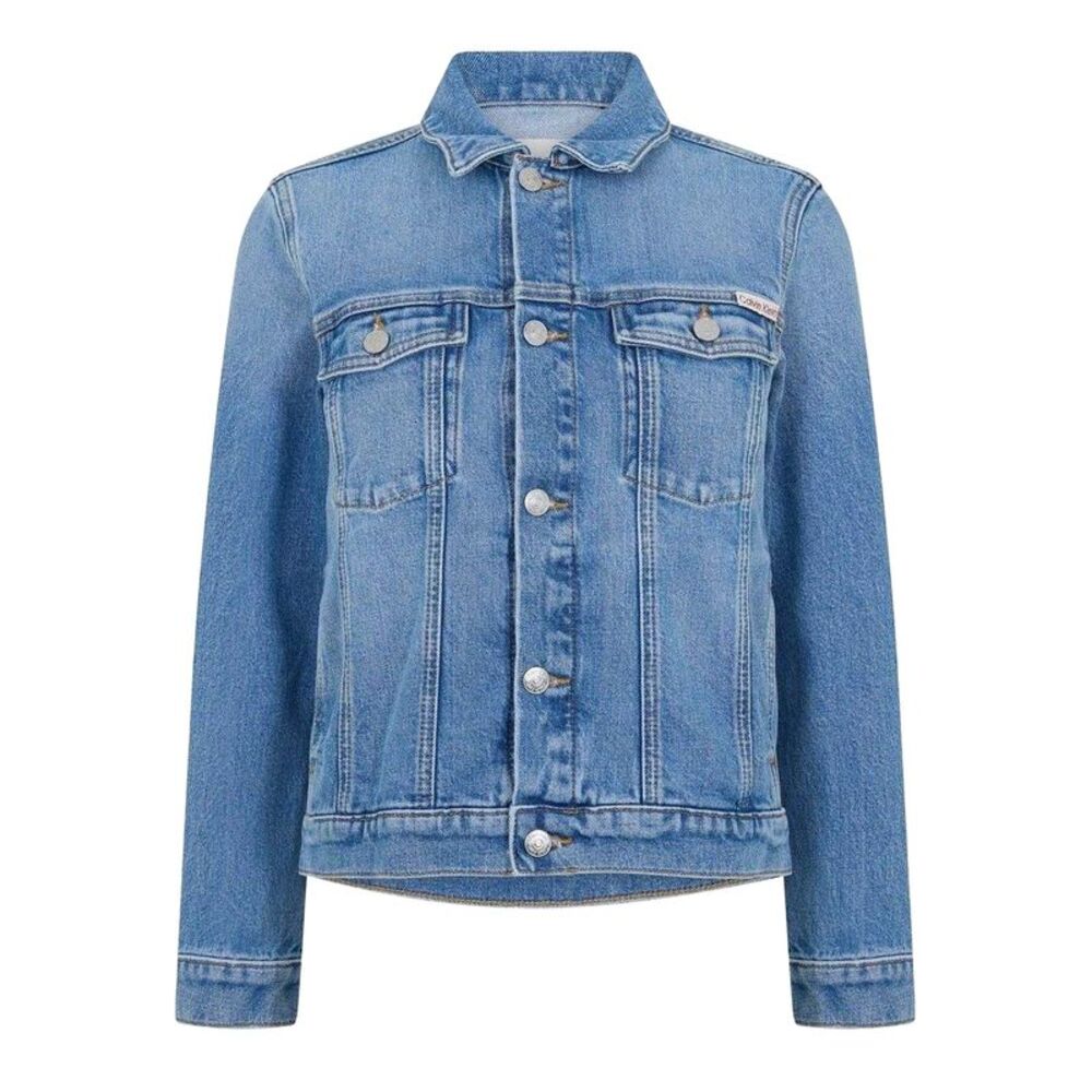 Calvin Klein Childrens/Kids Woven Cuffed Trucker Jacket / Blue
